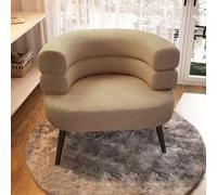 KRXSOBNV Sillón Moderno de Lana de Cordero: Gran Superficie for Sentarse, Soporte de Carga Estable, Duradero, Ideal for Dormitorio, Sala de Estar, Sala de Estudio,Reposapiés(Khaki)