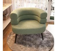 KRXSOBNV Sillón Moderno de Lana de Cordero: Gran Superficie for Sentarse, Soporte de Carga Estable, Duradero, Ideal for Dormitorio, Sala de Estar, Sala de Estudio,Reposapiés(Darkgreen)