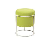KRXSOBNV Taburete Bajo for Sofá Nórdico Retro De Tela De Algodón, con Trípode De Acero Inoxidable Dorado: Reposapiés Elegante Y Funcional, for Decoración del Hogar,Reposapiés(Green 2)