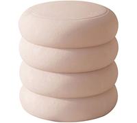 KRXSOBNV Taburete tapizado de Tela con Base giratoria - Perfecto for Dormitorio, Sala de Estar, jardín, balcón, tocador, Taburete o decoración de Oficina,Reposapiés(Rosa)