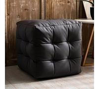 KRXSOBNV Taburetes Otomanos Reposapiés Cubo De Cuero Reposapiés De Color Sólido, for Sala De Estar, Dormitorio, Entrada, Pasillo: Mueble Elegante Y Funcional,Reposapiés(K Gray)