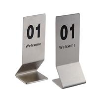 KRXSOBNV, Tarjetas de números de Mesa apilables de pie, de Doble Cara, perfectas for restaurantes, establecimientos y Eventos Especiales,Numeros de Mesa(50pcs)