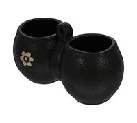 KRXSOBNV, Tarro redondo de cerámica for condimentos doble: macetas de porcelana for condimentos, recipiente de especias con bisagras de cerámica, soporte for sal de cocina, lata for servir platos,Tar