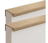 KRXSOBNV, Tiradores Invisibles for Muebles, Tiradores Ocultos de Aluminio for Armario, Cocina, for cajones, 2 Piezas ,Tiradores Ocultos para Puertas(Colors 5,Hole Distance 64mm)