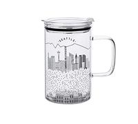 KRXSOBNV, Vaso de pinta personalizado, juego de vasos de vidrio de 2 piezas con asa, cristalería sin plomo de 33.8 onzas con popote, gran capacidad, taza de cerveza