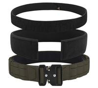 KRYDEX GEAR Cinturón Táctico MOLLE de 2 pulgadas con Correa de Liberación Rápida Cinturón Militar Cinturón Resistente para Airsoft, Caza, Deportes al Aire Libre (Ranger Verde, S)