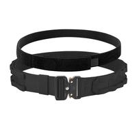 KRYDEX GEAR Cinturón táctico MOLLE de liberación rápida cinturón táctico de 1.75 Pulgadas con cinturón Interior de 1.5 Pulgadas, Hebilla de Metal cinturón Resistente Cortado con láser (Negro, L)