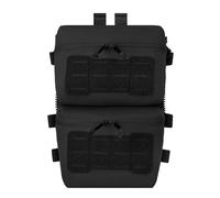 KRYDEX GEAR Mochila modular táctica de doble bolsa de asalto con cremallera para chaleco V5, Black, 11.5 x 8.25 inches, Táctico
