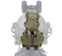 KRYDEX Táctico Bolsa de la Batería del Casco, Bolsa de Contrapeso para Casco MK2 Bolsa de Peso de Equilibrio del Paquete de Batería del Casco con Gancho y Bucle para Casco Táctico