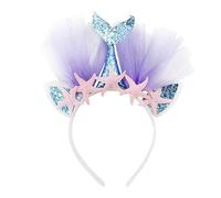 KRYMSON 1 diadema de sirena para el pelo, corona de sirena, accesorio de fiesta de carnaval, accesorio universal para mujeres y niños