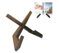 KRYMSON 1 soporte para libros de cocina de color antracita, soporte de madera para libros de cocina, para restaurante o casa, estantería portátil estable, soporte multifuncional