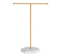 KRYMSON 1 x soporte de joyería de metal estante de almacenamiento de joyería en forma de T, adecuado para collares, pulseras, pendientes, anillos, relojes, etc