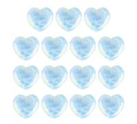 KRYMSON 15 piezas de cristales curativos, piedras del amor, piedras de corazón, cristales de palma, adornos de piedra para aliviar el estrés, yoga, etc.