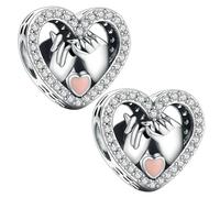 KRYMSON 2 colgantes de amor, accesorios de perlas, colgante de corazón, accesorios de perlas, colgantes, perlas de voto de perlas, regalo para mujeres