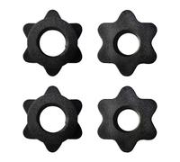 KRYMSON 4 abrazaderas para pesas, pinzas largas, tapas de tornillo de tuerca hexagonal, tuercas de apertura de 25 mm, accesorios para mancuernas fijas, accesorios de fitness (negro)