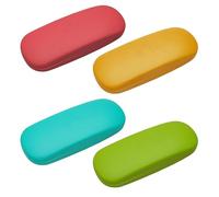 KRYMSON 4 fundas portátiles para gafas de sol (rojo, naranja, azul cielo, verde manzana), Rojo, Naranja, Azul Cielo, Verde Manzana, Talla única