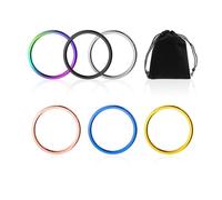 KRYMSON 6 anillos cerrados para la nariz + 1 bolsa de almacenamiento, anillo para la nariz de acero inoxidable, anillo para el labio inferior, anillo de cartílago, anillo perforador para el septo
