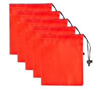 KRYMSON - Bolsas de almacenamiento plegables con cordón, rojo, 15 x 20 cm