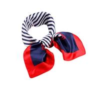 KRYMSON Bufanda náutica de 2 piezas, bufanda cuadrada roja-azul y blanca, accesorios de disfraz de marinero náutico, adecuado para bailes, fiestas, cosplay y celebraciones, Rojo, azul y blanco, 50 *