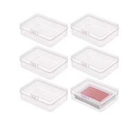 KRYMSON Caja de almacenamiento transparente de 6 unidades, caja de tarjetas de juego, caja de plástico para tarjetas de juego, caja de almacenamiento transparente reutilizable, 8,5 x 5,5 x 2,5 cm
