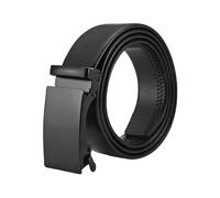 KRYMSON Cinturón de Cuero Negro para Hombre Sin Agujeros - Con Hebilla Automática para Traje