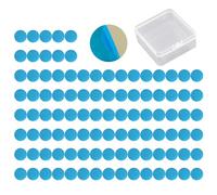 KRYMSON - Juego de 100 placas de hierro redondas magnéticas autoadhesivas - Caja de almacenamiento incluida - Parches de soporte para teléfono móvil