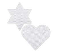 KRYMSON Juego de 2 tablas de rompecabezas, juego de cuentas para planchar, tabla transparente de cuentas para planchar, accesorios de bricolaje, manualidades creativas e interesantes, adecuado para