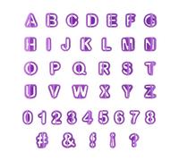 KRYMSON Juego de 40 cortadores de fondant, fondant, fondant, fondant, número, alfabeto, fondant, cortadores de fondant, accesorios de corte de galletas