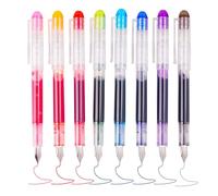 KRYMSON Juego de bolígrafos sin tinta, 8 unidades, lápices de colores, punta fina, secado rápido, apto para caligrafía y pintura