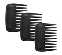 KRYMSON Peine cuadrado de 3 piezas, peine de dientes grandes, peine antiestático, peine para cortar el pelo, peine pequeño para cabello corto, peine sin mango, adecuado para uso en peluquería