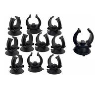 Kryoflare 10 clips de ventosa para acuario, 18-22 mm, color negro, soportes universales para peceras para calentadores, bombas, filtros y campana