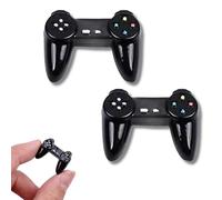 Kryoflare 2 controladores de juego en miniatura para casa de muñecas, modelo de gamepad inalámbrico negro, accesorios de decoración a escala 1:12