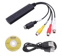 Kryolithm VHS a USB 2.0 Video Grabber, VHS Digitalization Dispositivo Convertidor, 1080P Video Capture Device, Audio Video Grabber Convertidor para Mac, Windows 2000, XP, Win7/8/10/11, Vista