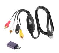 Kryolithm VHS to Digital Converter, Capturadora de Video USB 2.0 1080P, Dispositivo para Digitalizar Cintas VHS, VCR, DVD a 1080P, con Cable RCA/SCART/AV, Plug & Play para mi Windows y Mac OS