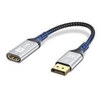 Kryoza Adaptador DisplayPort a HDMI, Unidireccional Adaptador DisplayPort DP de Conexión de Computadora a Monitor HDMI, Compatible con HDTV, Lenovo, HP, DELL, PC