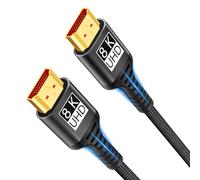 Kryoza Cable HDMI 1 metros,Cable HDMI 2.1 1m 8K@60Hz | 4K@120Hz 7680P Ultra Alta Velocidad Soporta HDR10 3D eARC HDCP2.2&2.3,con PS5/4 X-Box/Blu-ray Player/Proyector/Monitor/PC