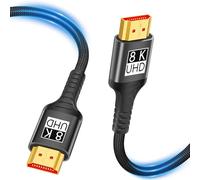 Kryoza Cable HDMI 3 metros,Cable HDMI 2.1 3m 8K@60Hz | 4K@120Hz 7680P Ultra Alta Velocidad Soporta HDR10 3D eARC HDCP2.2&2.3,con PS5/4 X-Box/Blu-ray Player/Proyector/Monitor/PC