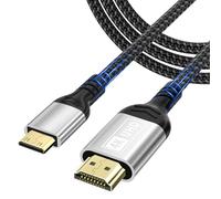 Kryoza Cable Mini HDMI a HDMI 3M, 4K@60Hz Cable HDMI Mini | Cable HDMI a Mini HDMI Soporta UHD 3D HDR ARC,Compatible con Raspberry Pi Zero Canon Nikon Cámaras Tableta Proyector