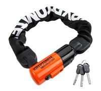 Kryptonite (000792) ANTIRROBO Mini Cadena INTEGRADA (10x550mm) Candado, Calidad, Kabelschloss Evolution Serie 4 Integrated Chain 1055, Schwarz, 3500319