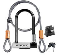Kryptonite (001973/001683 ANTIRROBO U KRYPTOLOK Mini-7 w/Flex Cable Y FLEXFRAME Bracket (82x178) Candado, Calidad, Gris
