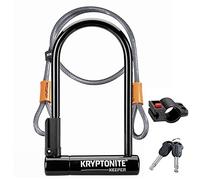 Kryptonite 12 Std W/ 4' Flex CANDADO Keeper 12STD+Cable 4, Unisex Adulto, Negro