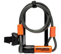 Kryptonite Bügelschloss EVO. Mini-7 + KFlex 120 cm m. Flex Frame Halter Candado, Unisex, Negro, 8.3 x 17.8 cm