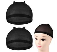 Kryzulax 2 Piezas Redecilla Pelo para Peluca,para Pelo Largo y Corto,Negro