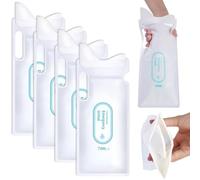 Kryzulax 4 Piezas Bolsas de Orina Portátiles,Bolsas de Orina Desechables,Bolsa de Orina Portátiles,700 ml Bolsas de Vómito de Urinario,para Acampar,Viajar,Atasco de Tráfico,al Aire Libre