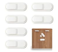 Kryzulax 6 Piezas Seguridad Cajones Bebe,Seguridad Puertas NiñOs,Cierres Seguridad Bebe,Bloqueo de Seguridad con Adhesivo,Sin PerforacióN-Duradero-para Armarios,Cajones,Refrigeradores