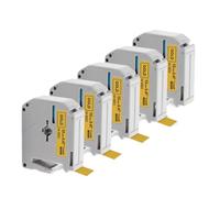 KRZkwA 5PK MK231 12mm Reemplazo de Cinta de Etiquetas Compatible para PT-70 PT-80 PT-90 Modelos de Impresora de Etiquetas MK231 MK131 MK631(Black on Gold)