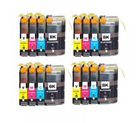 KRZkwA Cartucho de Tinta LC22uxl 22uxl Compatible para DCP-J785DW MFC-J985DW Impresora(4 Set)