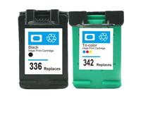 KRZkwA Cartucho de Tinta para 336 342 Reemplazo para Deskjet 5440 PSC1510 Photosmart 1500 C3100 C3180 D5420 6310 Impresoras(1 Set)