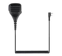 KS K-STORM Walkie Talkie - Micrófono de altavoz de mano, micrófono de altavoz de hombro compatible con radio Kenwood de 2 pines de dos vías