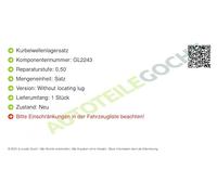 KS kolbenschmidt MS de 1461 a 0.50 Cojinete Principal